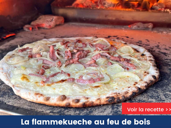 La flammekueche au feu de bois